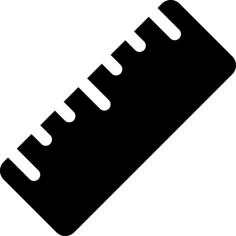 Big Ruler Line Art Illustration Svg, Free Vectors File